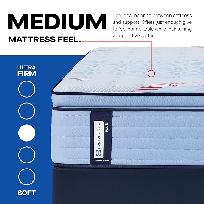 Sealy Posturepedic® Plus Glenshaw 15" Medium Pillowtop Innerspring Mattress - California King
