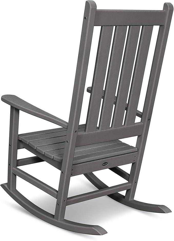 POLYWOOD Vineyard Porch Rocking Chair, HDPE Outdoor Rocker, Patio Furniture, Made in USA, Teak