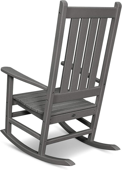 POLYWOOD Vineyard Porch Rocking Chair, HDPE Outdoor Rocker, Patio Furniture, Made in USA, Teak
