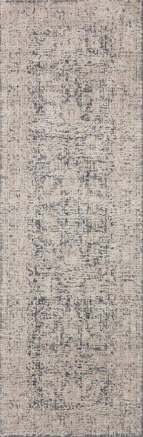 Loloi Amber Lewis Alie Collection ALE-05 Charcoal/Beige 2'-7" x 7'-9", .13" Pile Height, Runner Rug