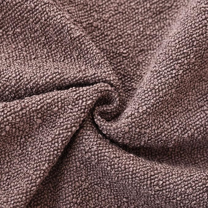 Foindtower Set of 2, Decorative Textured Boucle Throw Pillow Covers Accent Solid Pillow Cases Soft Cozy Couch Cushion Case for Chair Sofa Bedroom Living Room Home Decor 26x26 Inch Dark Purple