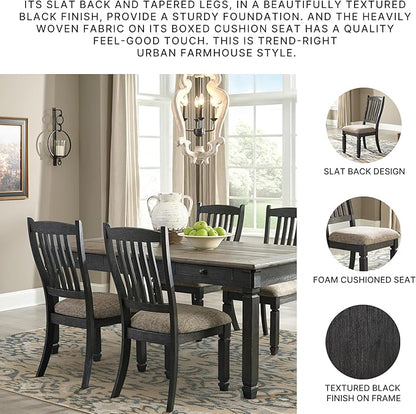 Signature Design by Ashley Tyler Creek 19.25" Dining Room Upholstered Chair, 2 Count, Antique Black