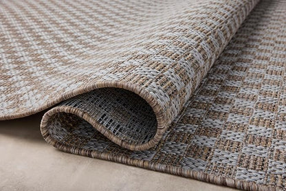 Loloi Amber Lewis Topanga Collection TOP-02 Natural/Silver 3'-11" x 5'-11" Indoor/Outdoor Accent Rug