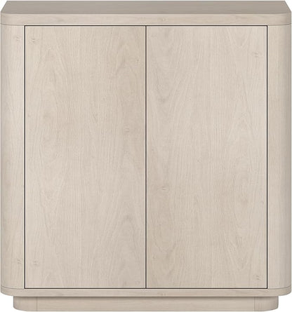 Henn&Hart 32" Wooden Accent Cabinet, Modern Sideboard Buffet Cabinet with Adjustable Shelf for Living Room, Dining Room, Bedroom or Entryway, Alder White
