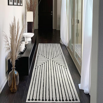 RUGGABLE x Jonathan Adler Machine Washable Modern Area Rug– Inkdrop Black & Ivory 2x3, Stain-Resistant, Non-Slip – Small Rugs for Living Room, Bedroom, Hallway, Entryway & Bathroom–with Cushioned Pad
