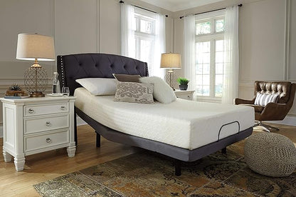 Signature Design by Ashley Full Size Chime 10 Inch Medium Firm Memory Foam Mattresswith Green Tea & Charcoal Gel for Pressure Relief, Fiberglass Free, Mattress In A Box