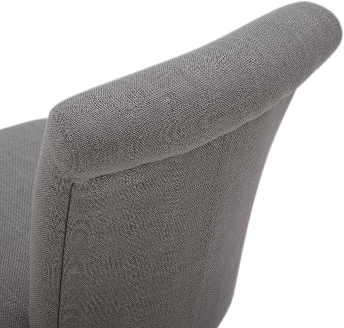CHITA 26 Inch Counter Height Swivel Bar Stools Set of 3, FSC Certified Modern Fabric Swivel Barstool Chair with Back, Flint Grey