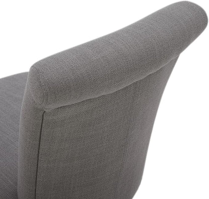 CHITA 26 Inch Counter Height Swivel Bar Stools Set of 3, FSC Certified Modern Fabric Swivel Barstool Chair with Back, Flint Grey