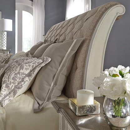 Liberty Furniture Industries Abbey Park Sleigh, Queen, White