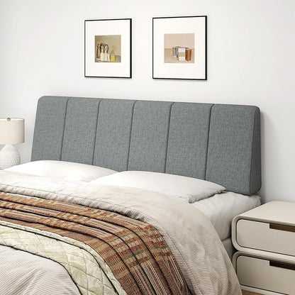 Queen Size Headboard Only-No Assembly, Upholstered Headboard Queen Size Linen Fabric Modern Style Headboards for Adjustable Bed Extra-Thick, Dark Gray