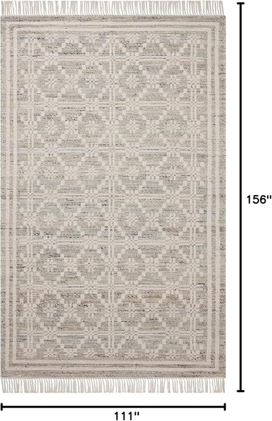 Loloi Angela Rose Rivers Collection RIV-02 Lagoon/Ivory 9'-3" x 13' Reversible Area Rug