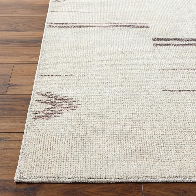 Livabliss x Becki Owens Rivi Moroccan Area Rug , 5'3" x 7', Cream/Charcoal