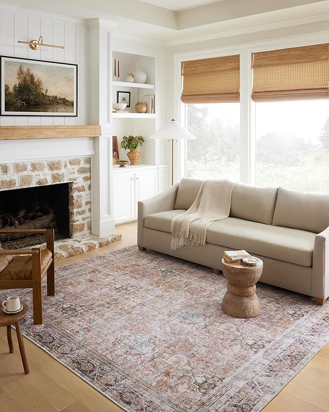 Loloi Adrian Collection ADR-05 Sunset/Charcoal 2'-6" x 7'-6", .19" Thick Runner Rug