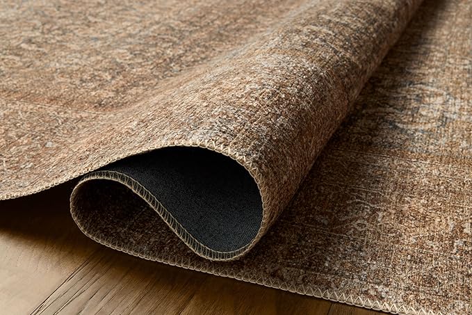 Loloi Amber Lewis Cambria Collection CBR-07 Ocean/Bark 2'-6" x 12'-0" Runner Rug Jute, Neutral, Vintage Style, Antique Tone, Living, Bedroom, Dining, Carpet