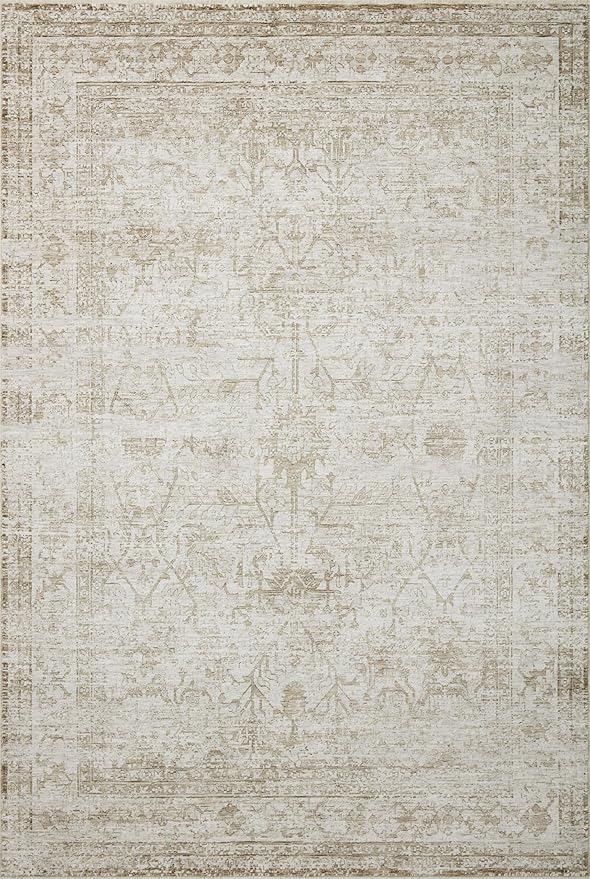Loloi Amber Lewis Honora Collection HON-01 Ivory/Natural 3'-9" x 5'-9" Accent Rug