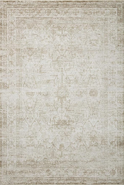 Loloi Amber Lewis Honora Collection HON-01 Ivory/Natural 3'-9" x 5'-9" Accent Rug