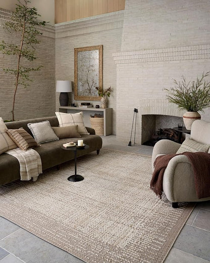 Loloi Amber Lewis Bexley Collection BEX-06 Natural/Taupe 2'-7" x 8'-0" Runner Rug Neutral, Textured, Living, Bedroom, Dining, Carpet