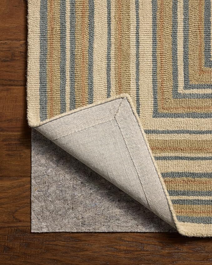 Loloi Chris Loves Julia Alfie Collection ALF-05 Natural/Multi 9'-3" x 13' Area Rug Wool Neutral Living Bedroom Dining Carpet