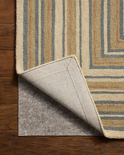 Loloi Chris Loves Julia Alfie Collection ALF-05 Natural/Multi 2'-6" x 7'-6" Runner Rug Wool Neutral Living Bedroom Dining Carpet