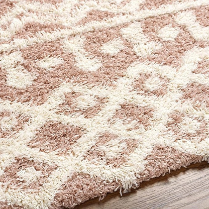 Livabliss Hapsburg Moroccan Shag Area Rug,9'3" x 12',Dusty Pink