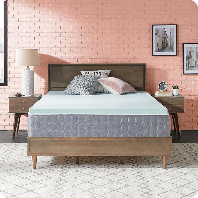 Sealy Dreamlife 2” Gel Memory Foam Twin Mattress Topper with SealyComfort Gel Foam, 1 Year Limited Warranty, Made in The USA