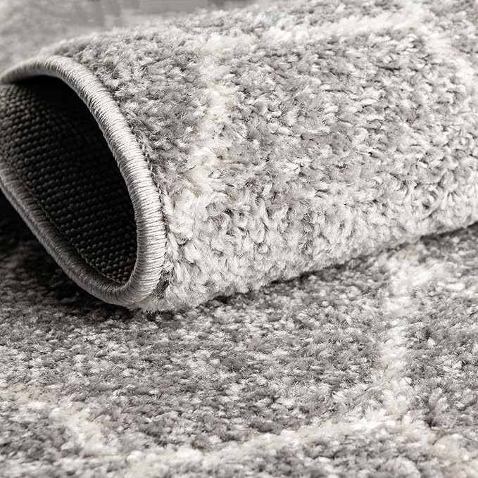 Unique Loom Trellis Frieze Collection Area Rug - Geometric (7' 1" x 10', Light Gray/ Ivory)