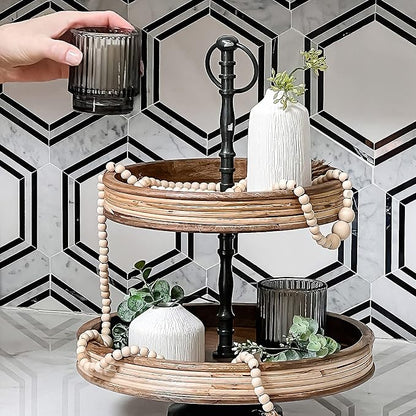 Kate Aspen Ribbed Glass Candle Holder Set - 6 Smoke Gray Tealight Holders for Home, Kitchen, Room or Living Room Decor - Vintage Tea Light Votive Accent for Table or Shelf Styling