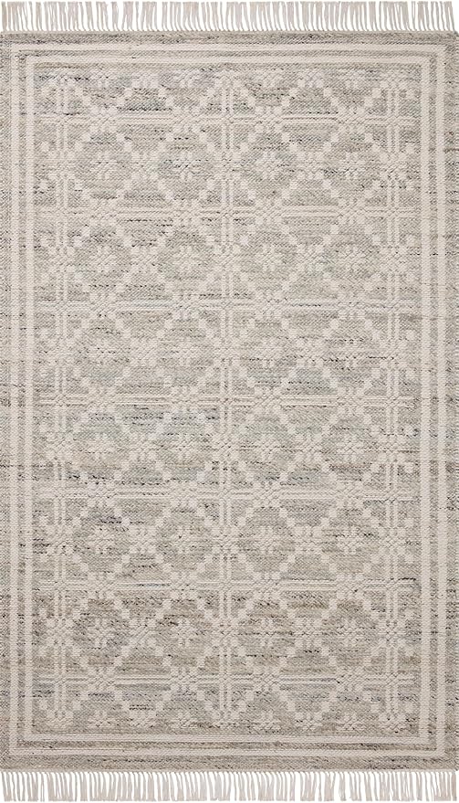 Loloi Angela Rose Rivers Collection RIV-02 Lagoon/Ivory 7'-9" x 9'-9" Reversible Area Rug