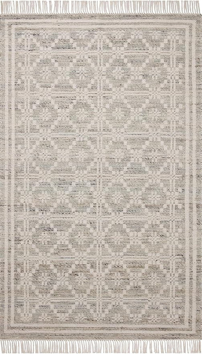 Loloi Angela Rose Rivers Collection RIV-02 Lagoon/Ivory 3'-6" x 5'-6" Reversible Accent Rug
