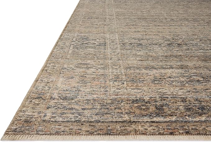 Loloi Amber Lewis Molly Collection MOL-04 Navy/Blush 9'-6" x 13'-6" Low Pile Area Rug