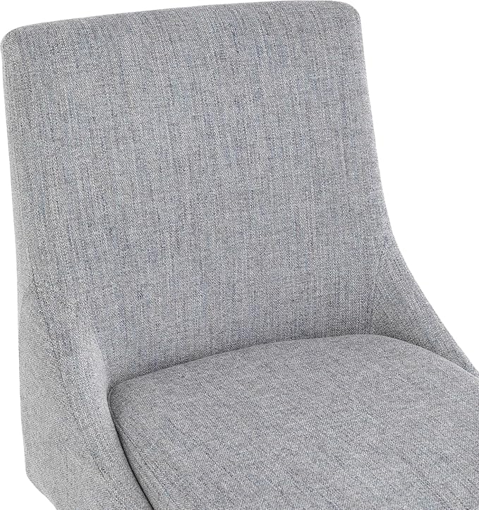 Bar Stool, 26 Inch Upholstered Barstools with 14.2" High Back and Footrest, Swivel Counter Height Barstools for Kitchen Island Home Bar Performance Fabric Gray