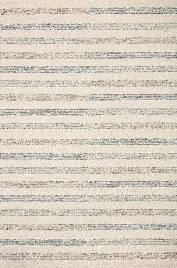 Loloi Chris Loves Julia Chris Collection CHR-05 Ivory/Slate 9'-3" x 13', .50" Pile Height, Area Rug