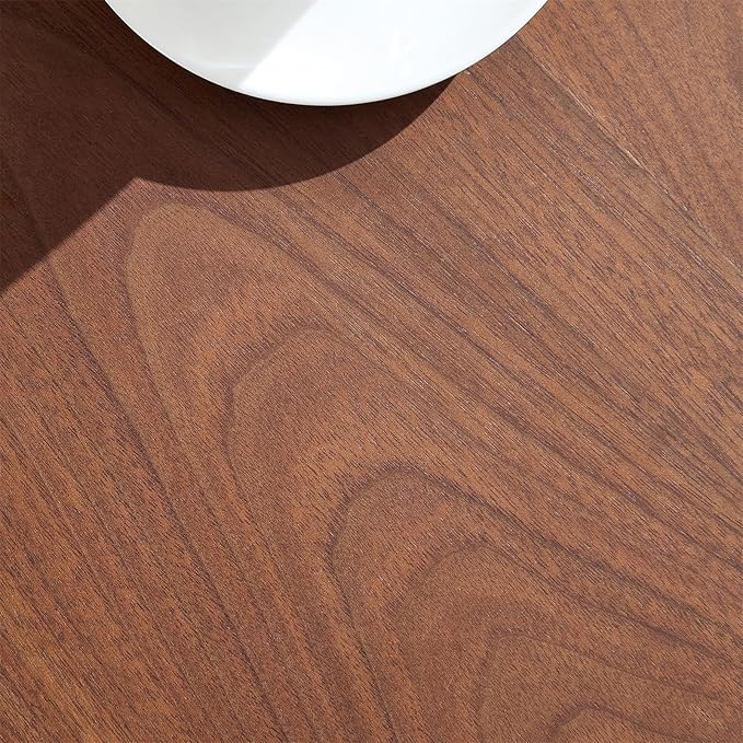 Square Lift-top Coffee Table for Living Room, Fluted Coffee Tables with Hidden Storage, Solid Wood Veneered Modern Tea Center Table for Small Space Apartment (Walnut-35.43''D×14.57''H)