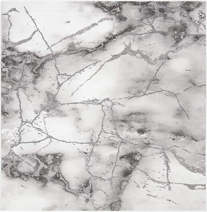 SAFAVIEH Craft Collection X-Large Area Rug - 12' x 18', Grey & Silver, Modern Abstract Design, Non-Shedding & Easy Care, Ideal for High Traffic Areas in Living Room, Bedroom (CFT877G)