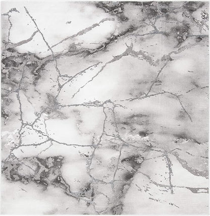 SAFAVIEH Craft Collection X-Large Area Rug - 12' x 18', Grey & Silver, Modern Abstract Design, Non-Shedding & Easy Care, Ideal for High Traffic Areas in Living Room, Bedroom (CFT877G)