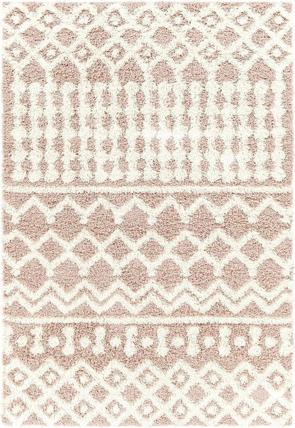 Livabliss Hapsburg Moroccan Shag Area Rug,9'3" x 12',Dusty Pink
