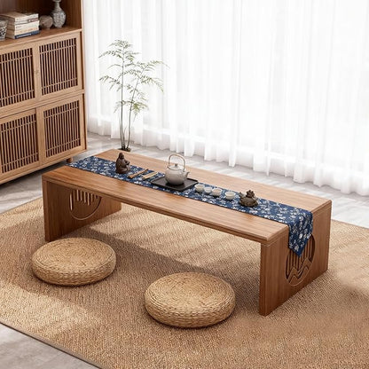 Japanese Folding Coffee Table, Low Coffee Table for Sitting on The Floor, Japanese Floor Table No Assembly Small Coffee Tables for Living Room Tatami Tea Room Dining Bedroom 31.5 Inch