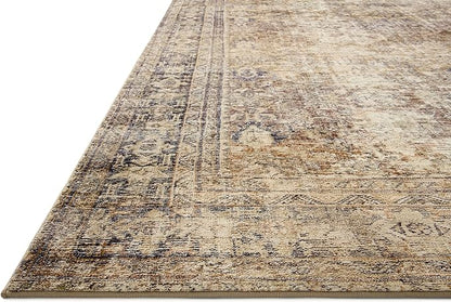 Loloi Amber Lewis Morgan Collection MOG-01 Sunset/Ink 3'-6" x 5'-6" 38" Thick Accent Rug feat. CloudPile, Neutral, Room Décor, Vintage Inspired, Livingroom, Bedroom, Dining Area