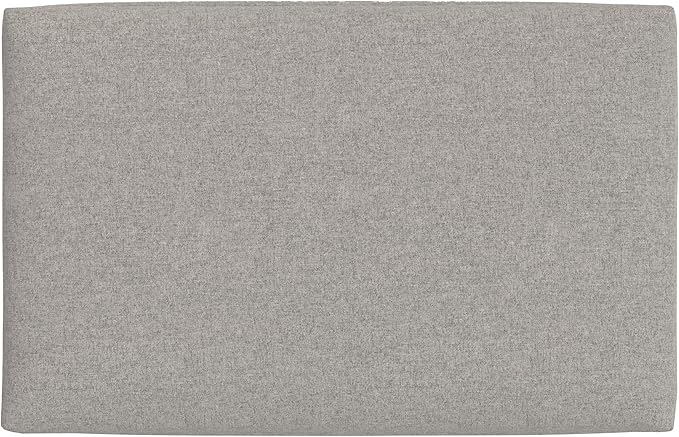 SIMPLIHOME Rebecca 36 inch Wide Mid Century Rectangular Coffee Table Storage Ottoman with Lift Up Lid in Cloud Grey Polyester linen Look, Assembled, For the Living Room, Entryway and Family Room