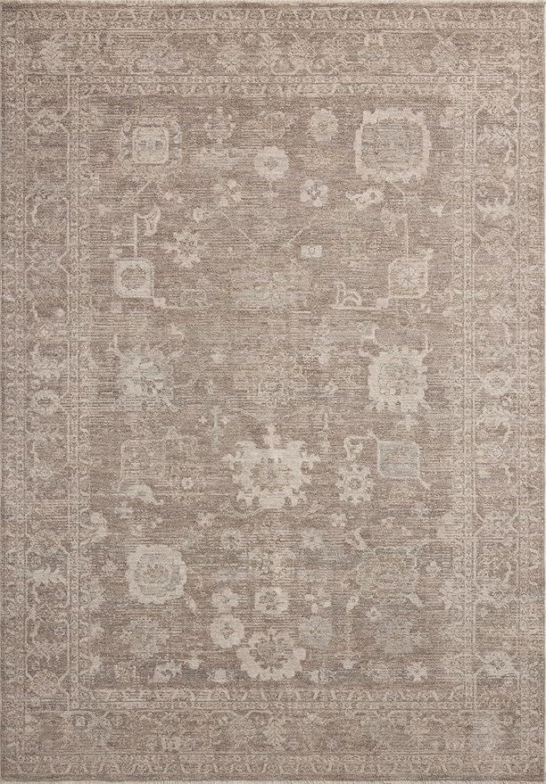 Loloi Chris Loves Julia Louisa Collection LOI-03 Taupe/Ivory 2'-7" x 14', .38" Pile Height, Runner Rug