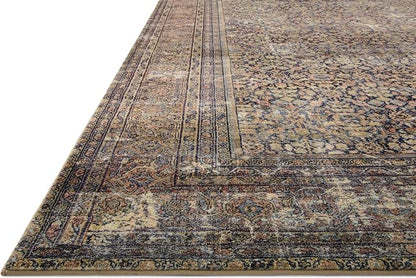 Loloi Amber Lewis Morgan Collection MOG-03 Denim/Multi 9'-6" x 13'-6" 38" Thick Area Rug feat. CloudPile, Neutral, Room Décor, Vintage Inspired, Livingroom, Bedroom, Dining Area
