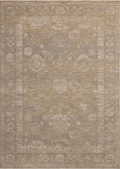 Loloi Chris Loves Julia Louisa Collection LOI-04 Taupe/Gold 2'-7" x 10'-0", .38" Pile Height, Runner Rug