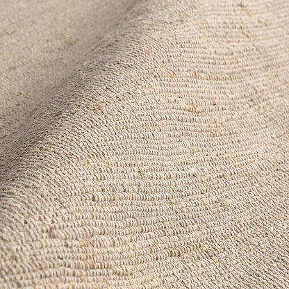 nuLOOM 6 Round Elfriede Jute & Cotton Hand Woven Area Rug, Natural, Solid Rustic Farmhouse Style, Weaved Design, Natural Fiber, For Bedroom, Living Room, Dining Room, Hallway, Office, Entryway