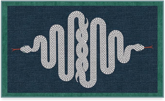 RUGGABLE x Jonathan Adler Machine Washable Modern Area Rug – Venom Sapphire 3x5, Stain-Resistant, Non-Slip – Small Rugs for Living Room, Bedroom, Hallway, Entryway & Office–with Cushioned Pad