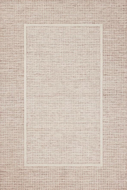 Loloi Chris Loves Julia Briggs Collection, Blush & Ivory, 9'-3" x 13' Area Rug – Minimal Gritted Design Area Rugs for Living Room Bedroom Entryway & Hallway No Shed High Traffic Home Decor Rug
