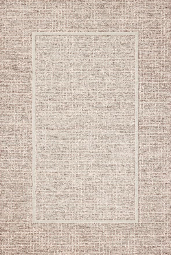 Loloi Chris Loves Julia Briggs Collection, Blush & Ivory, 2'-0" x 5'-0" Accent Rug – Minimal Gritted Design Area Rugs for Living Room Bedroom Entryway & Hallway No Shed High Traffic Home Decor Rug
