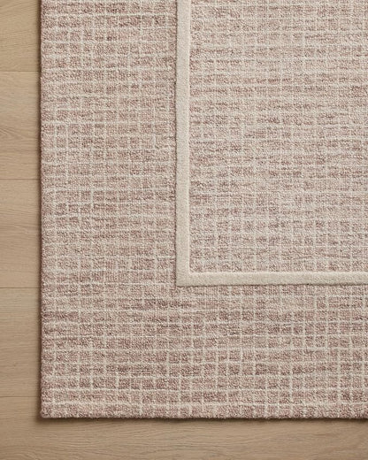 Loloi Chris Loves Julia Briggs Collection, Blush & Ivory, 2'-0" x 5'-0" Accent Rug – Minimal Gritted Design Area Rugs for Living Room Bedroom Entryway & Hallway No Shed High Traffic Home Decor Rug