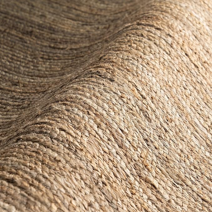nuLOOM Oval 5x8 Rigo Jute Hand Woven Area Rug, Natural, Solid Farmhouse Design, Natural Fiber, For Bedroom, Living Room, Dining Room, Hallway, Office, Kitchen, Entryway
