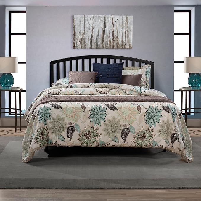 Hillsdale Furniture Carolina Headboard with Rails, Full/Queen, Black