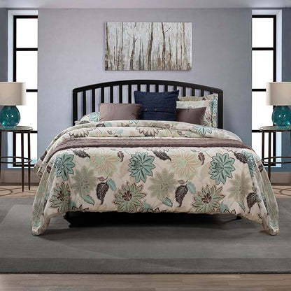 Hillsdale Furniture Carolina Headboard with Rails, Full/Queen, Black